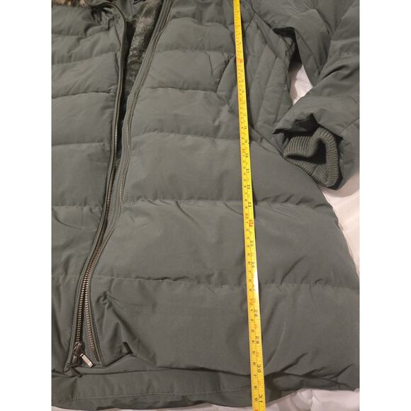 NWOT Lands End Winter Coat Down 600 Fill Hyper Dry Hooded Jacket LP Green Sage - Picture 4 of 9